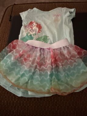 Disney Ariel Pastel Rainbow Tutu two piece